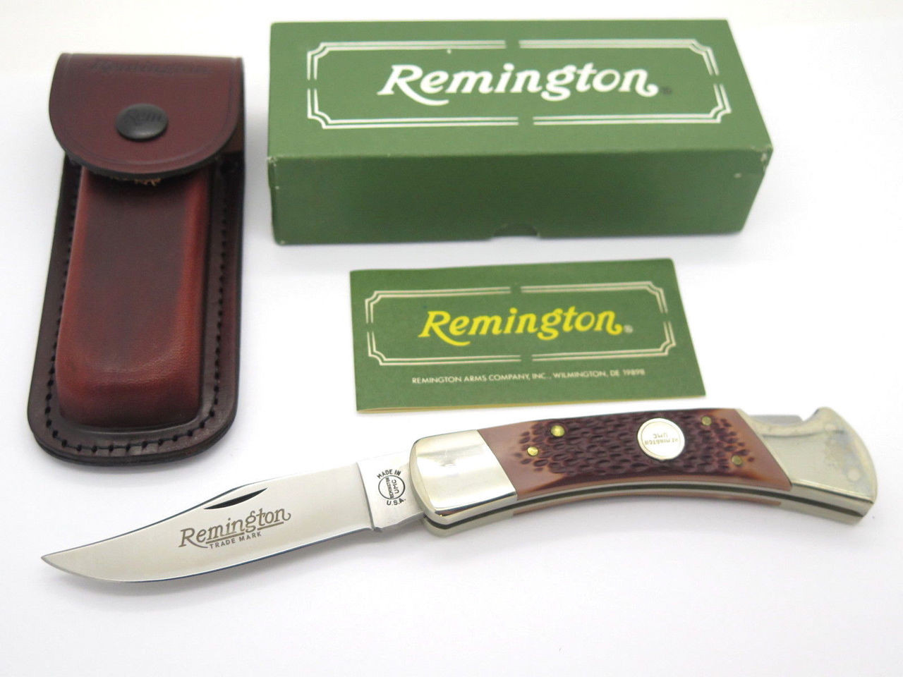c. 1994 Remington UMC USA R-9 Outdoorsman Folding Hunter Lockback