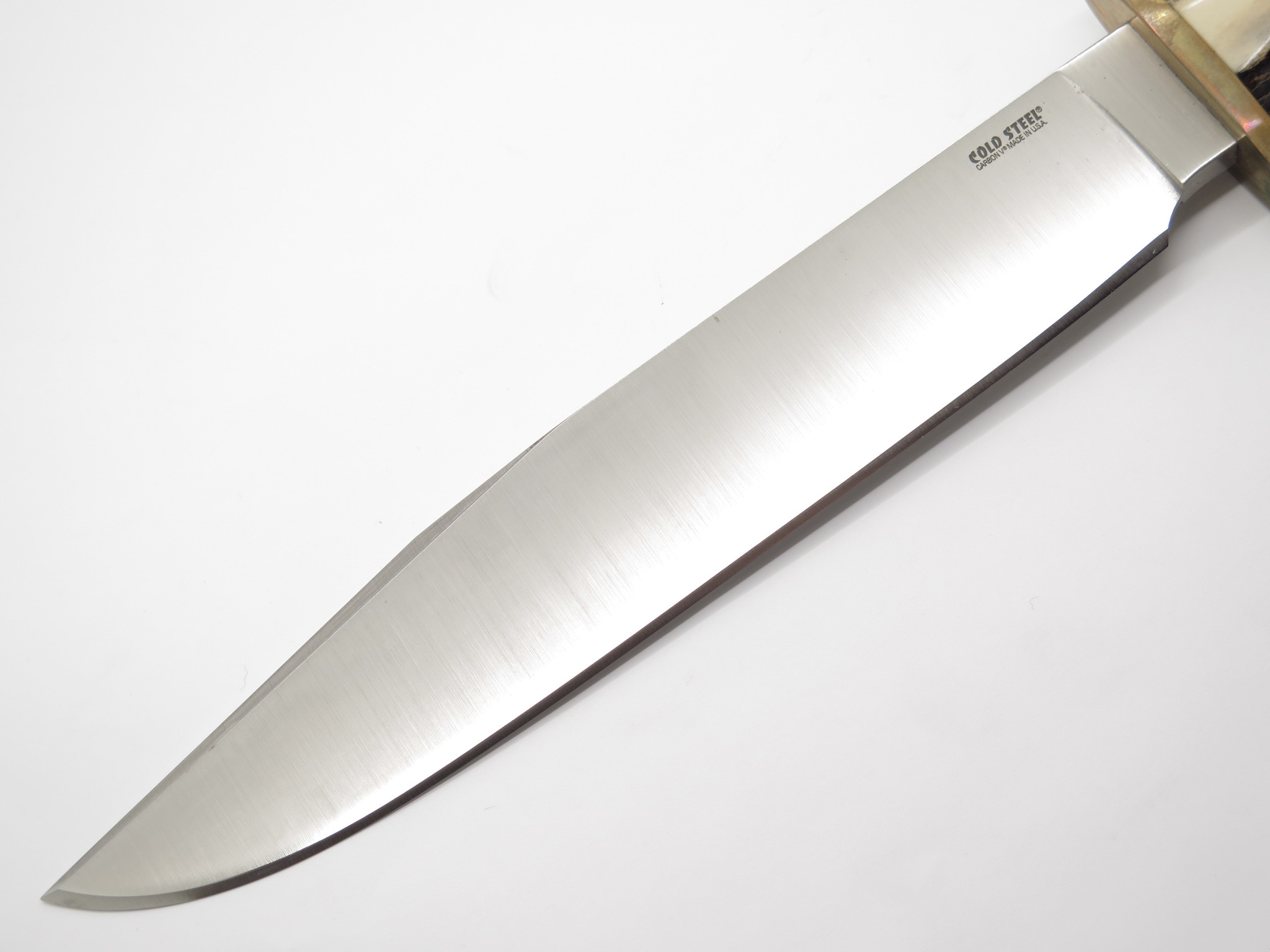 Vintage Cold Steel USA 16S Stag Trail Master Carbon V Fixed Blade 
