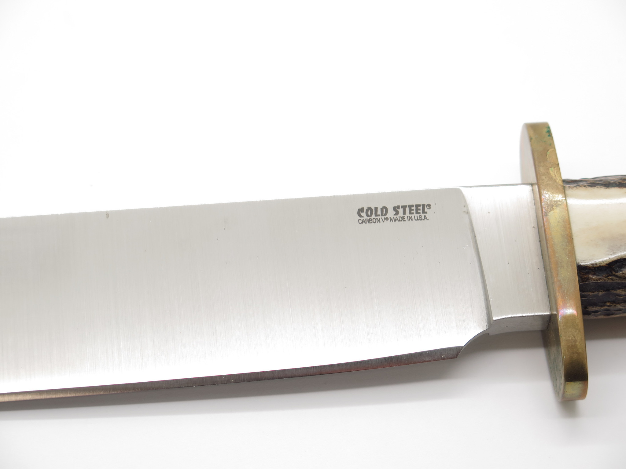 Vintage Cold Steel USA 16S Stag Trail Master Carbon V Fixed Blade 