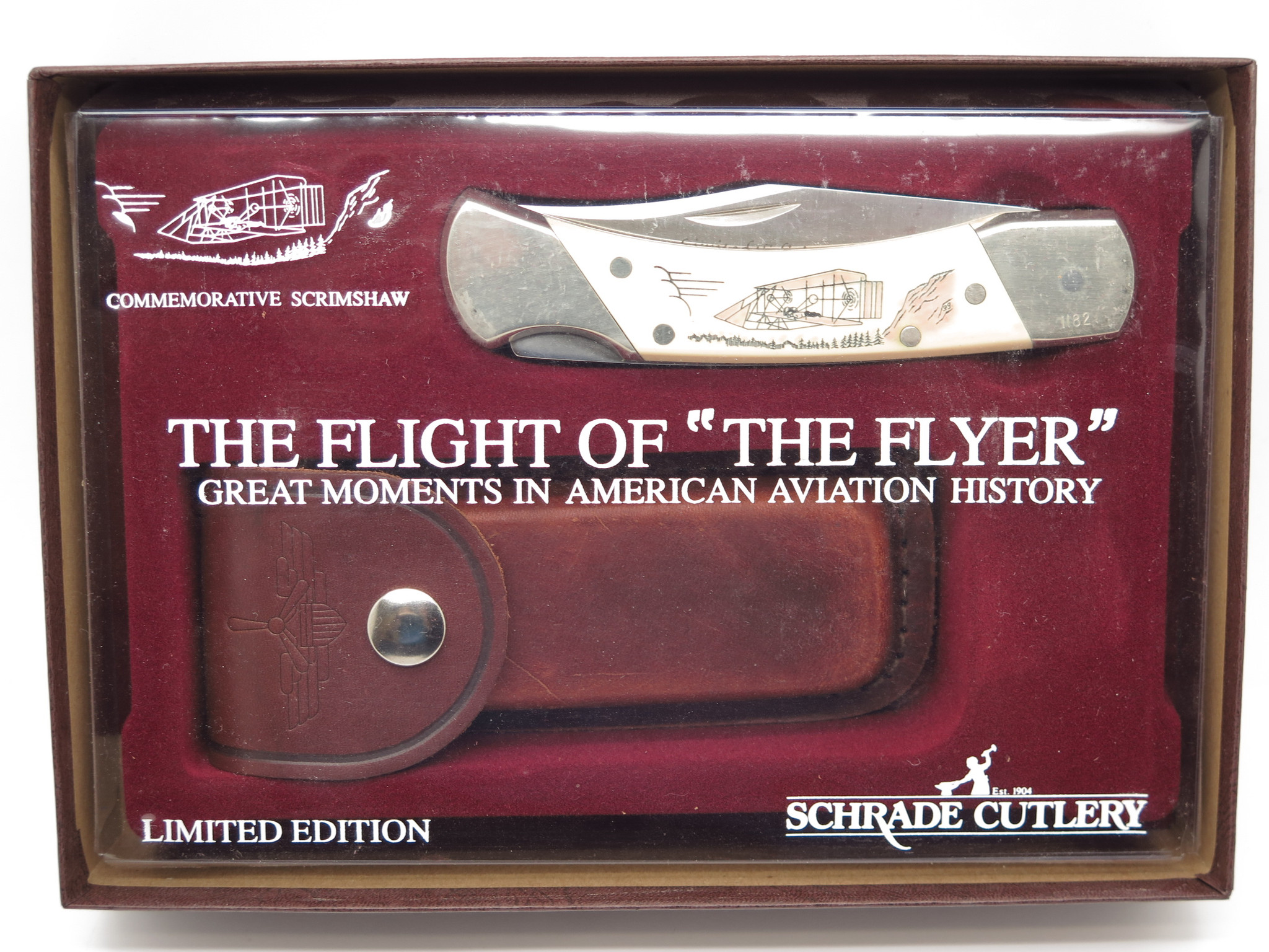 Vintage Schrade USA LB7 Limited Flight of Flyer Wright Folding