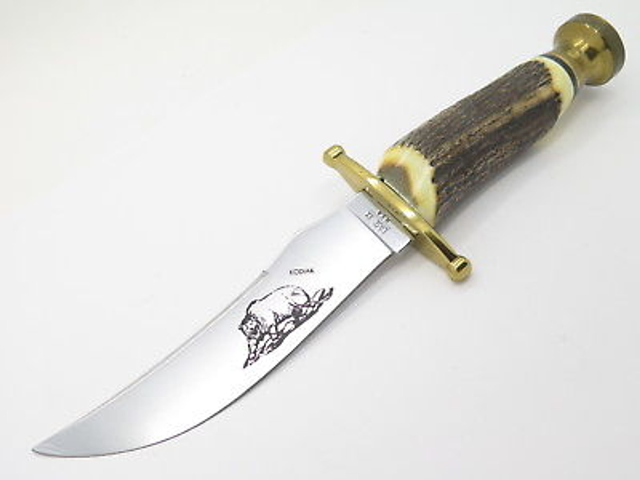 Vtg 1980 Case XX Kodiak Hunter Stag Fixed Blade Bowie Hunting