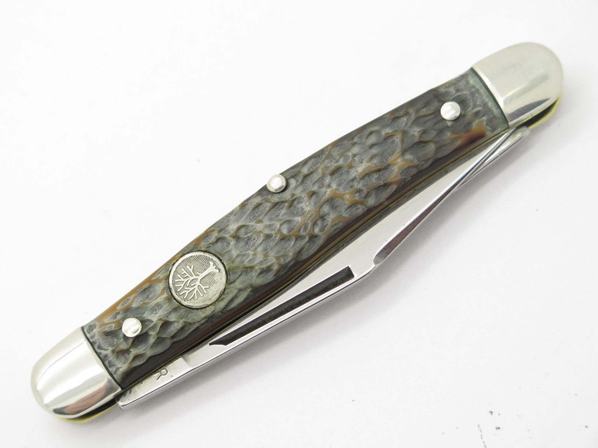 VINTAGE BOKER 3588 TREE BRAND SERPENTINE STOCKMAN JACK PEN FOLDING