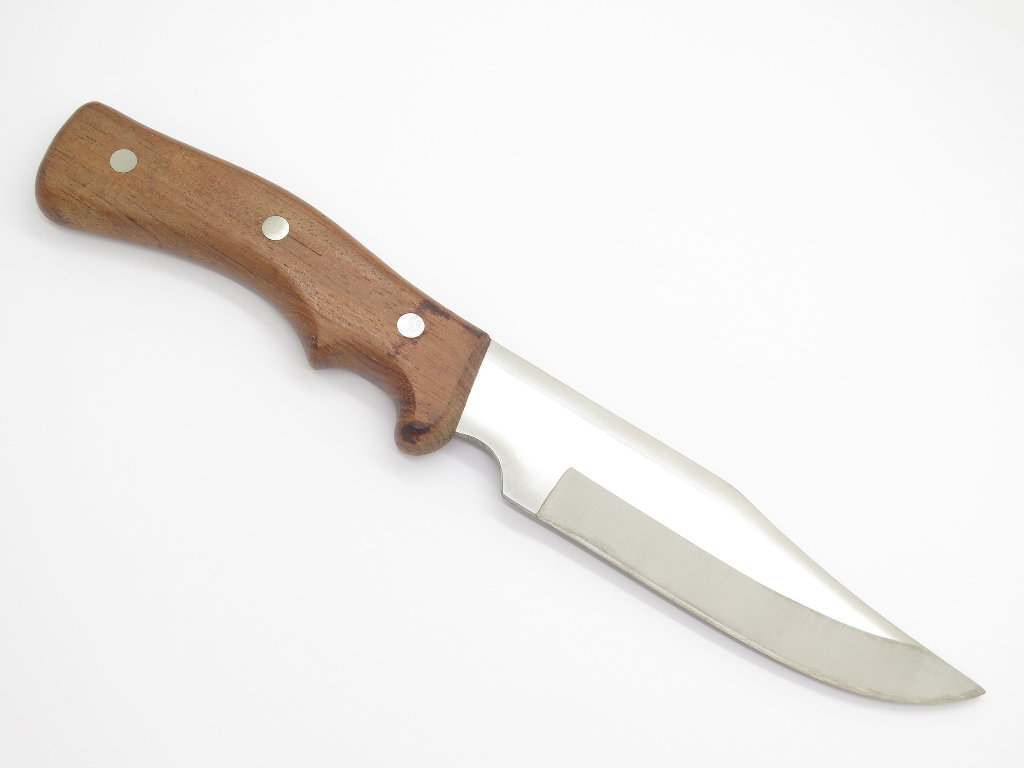 Vintage Hanson Japan Clip Point Fixed Blade Wood Handle Hunting