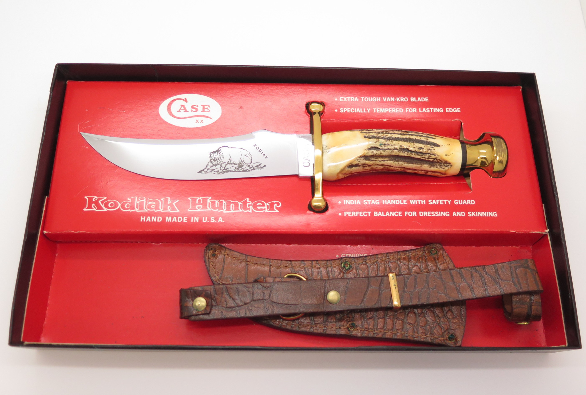 ピ様 ウィッグオーダー 　ステイゴールド Vintage 1962-65 Case XX Kodiak Hunter Stag Fixed Blade Bowie