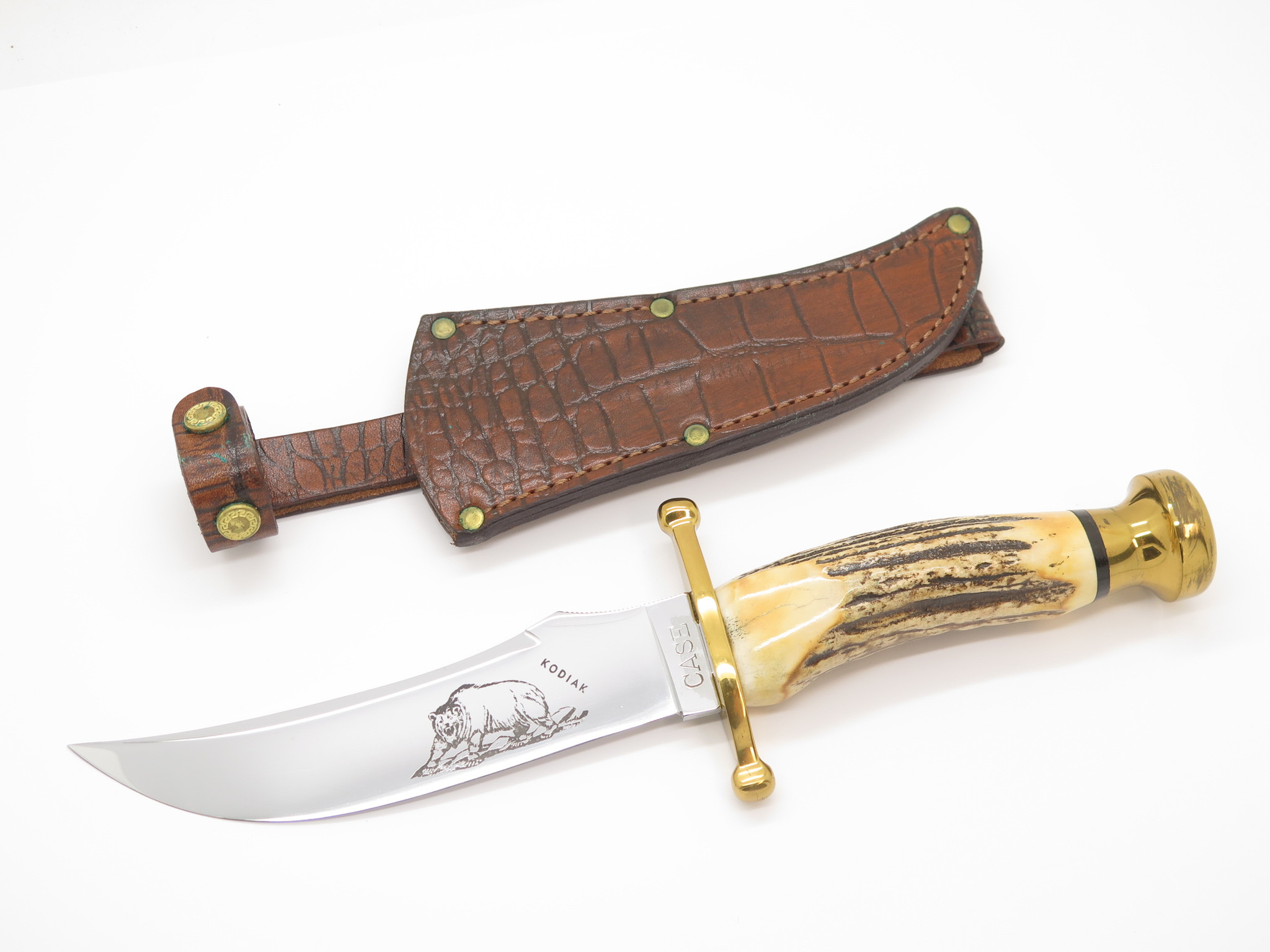 Vintage 1962-65 Case XX Kodiak Hunter Stag Fixed Blade Bowie