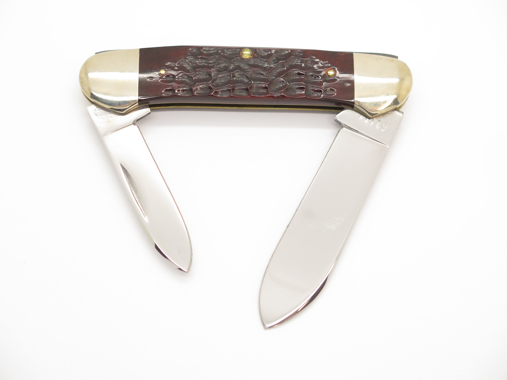 Vintage 5 Dot 1975 Case XX 62131 USA Jigged Handle Canoe Folding