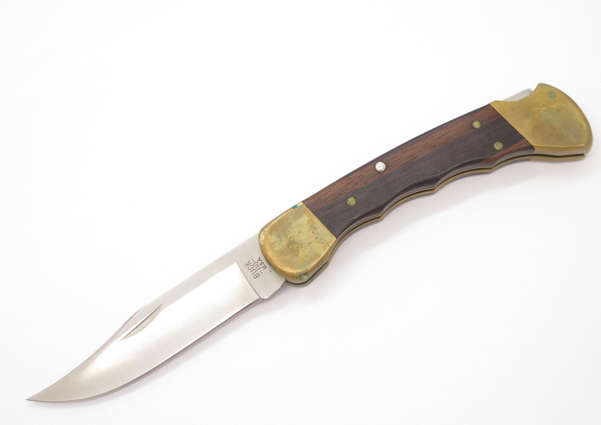 Vintage 4 Dot 1982-83 Buck 110 Early Fingergroove Folding Vintage 4 Dot 1982-83 Buck 110 Early Fingergroove Folding