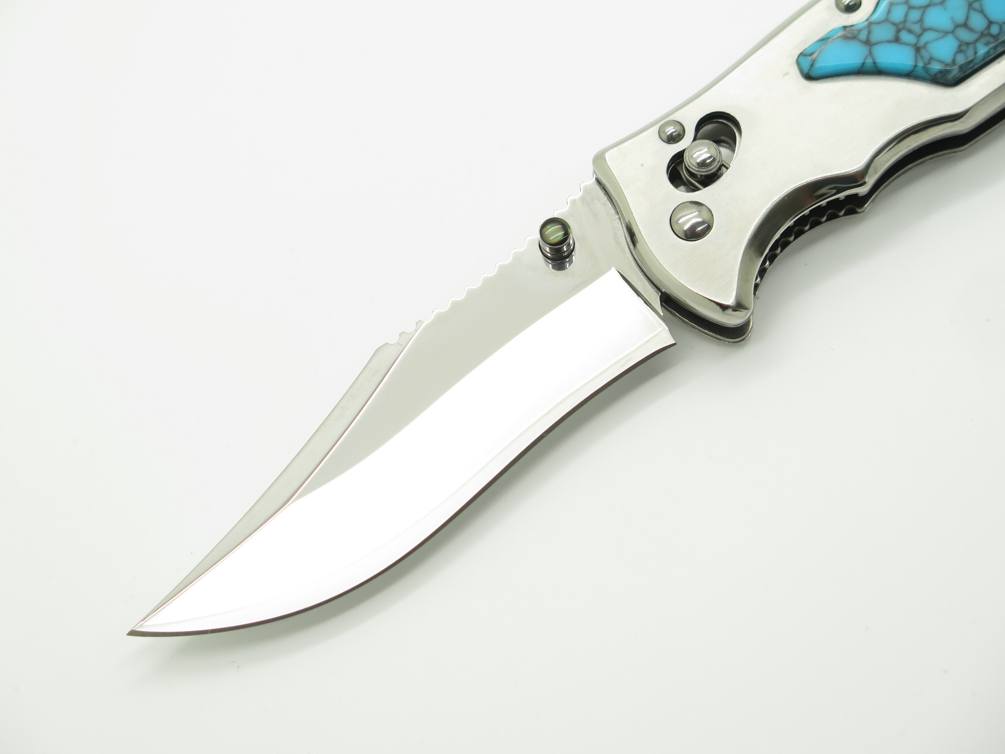 Sayo様 SOG Stingray 2.0 Seki Japan Customized Turquoise Inlay Folding