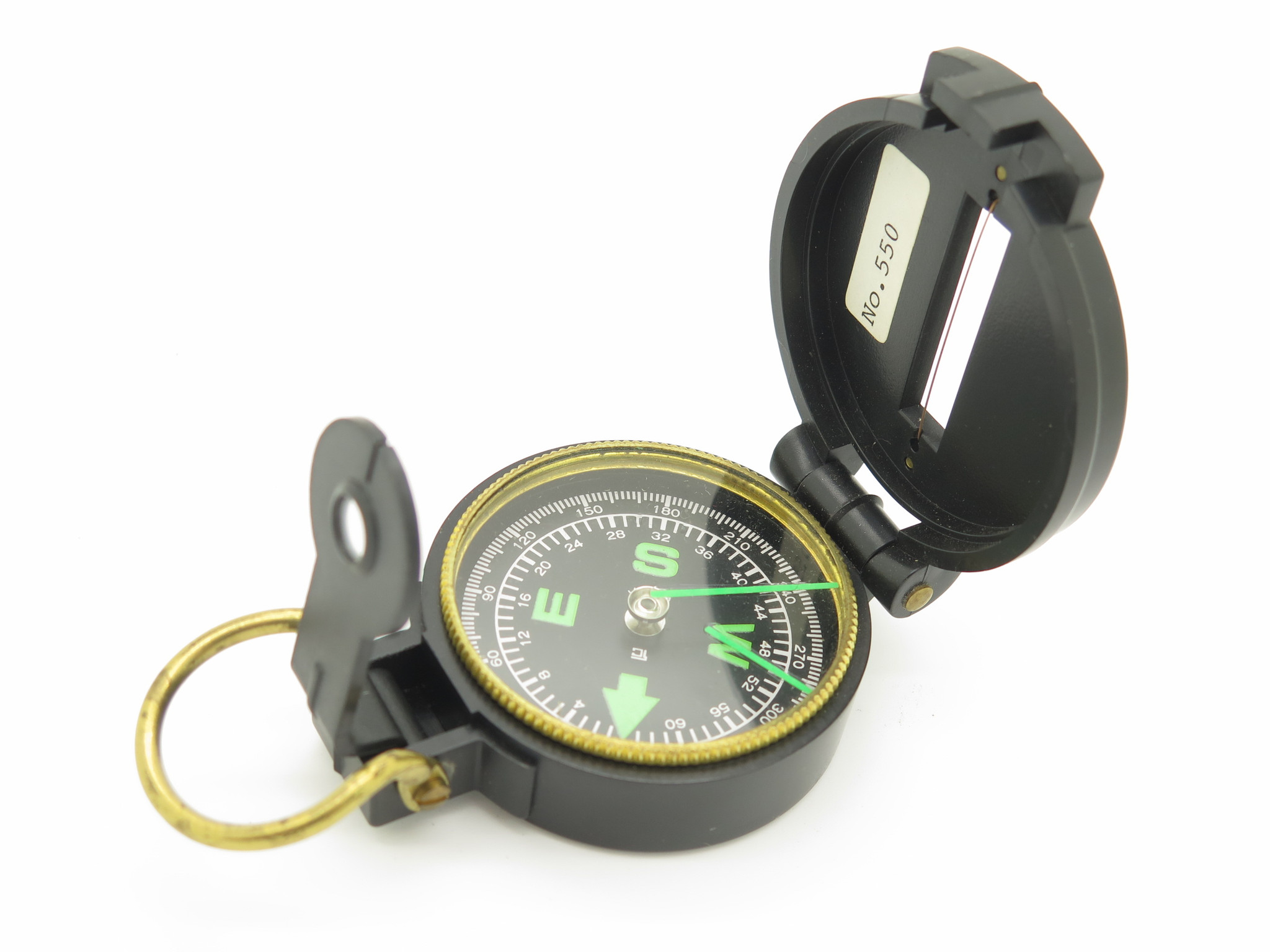 Vintage Japan Lensatic Engineer Directional Compass No. 550 Black
