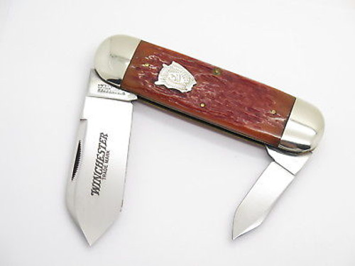 1995 Winchester 29110 Classic Bone Elephant Toenail Folding Knife In Case