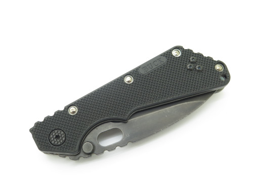 2011 Buck 889 Strider Logo Black 420HC Blade Tactical Folding Pocket Knife