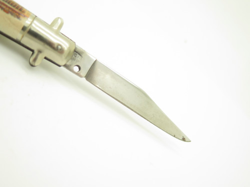 Vintage Inox Italy Roma Picklock Auto 3.93" Folding Switchblade Automatic Knife