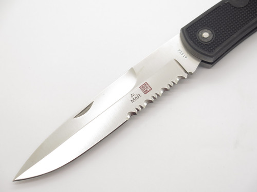 Vintage Al Mar 6005 Woodsman Seki Japan ATS-34 Lockback Folding Pocket Knife