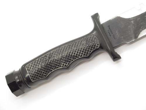 Vtg 1990s Precise Taiwan Sawtooth Hollow Handle Survival Fixed 8.75 Blade Knife