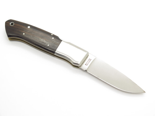 Vintage 1980s Parker Seki Japan Ebony 4.44" Lockback Folding Hunter Pocket Knife