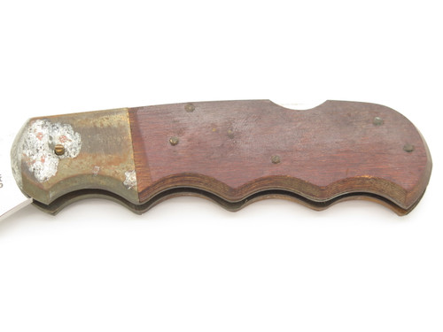 Vtg '70s Rhino Magnum Imai Seki Japan Folding Hunter Lockback Knife Unfinished#6