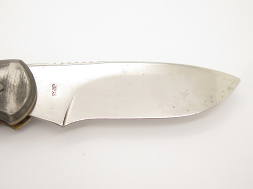 Vtg 70s Wenoka Magnum Imai Seki Japan Folding Hunter Lockback Knife Unfinished#2
