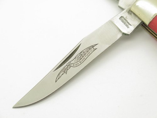 Vintage Parker Cut Co. Imai Seki Japan Trapper Red Bone Folding Pocket Knife
