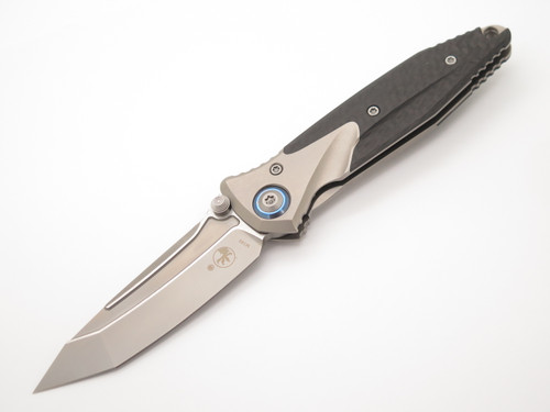 Microtech Socom Bravo Mini 261M-7 Titanium CF M390 Tanto Folding Pocket Knife