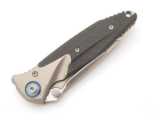 Microtech Socom Bravo Mini 261M-7 Titanium CF M390 Tanto Folding Pocket Knife