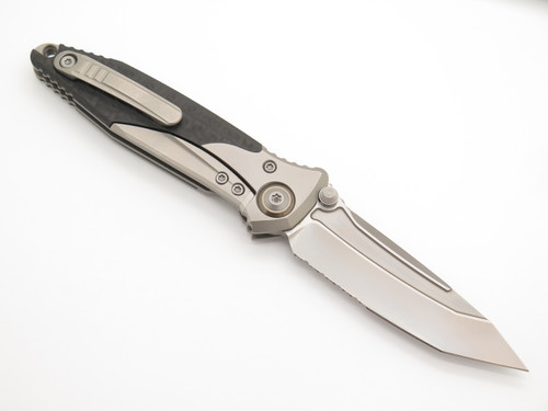 Microtech Socom Bravo Mini 261M-8 Titanium CF M390 Tanto Folding Pocket Knife