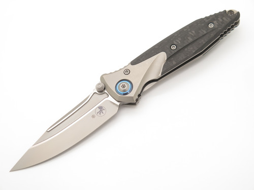 Microtech Socom Bravo Mini 260M-7 Titanium CF Straight M390 Folding Pocket Knife