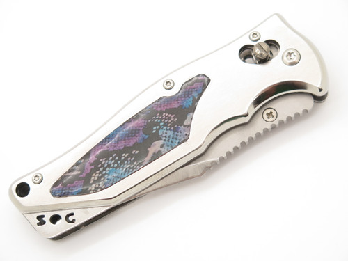 SOG Stingray 2.0 Seki Japan Customized Kimono Cloth Inlay Folding Pocket Knife