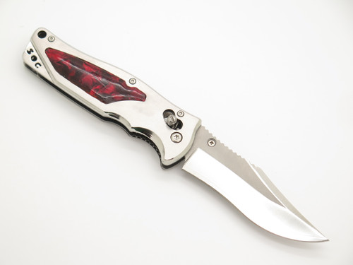 SOG Stingray 2.0 Seki Japan Customized Red Resin Inlay Folding Pocket Knife