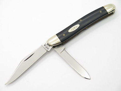 Vtg 1980 Case XX 22087 Black Delrin Folding Pocket Medium Jack Knife