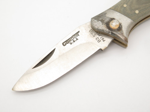 Vtg 1980s Condor 83 Seki Japan Seizo Imai 3.5" Folding Lockback Knife & Sheath