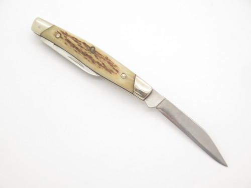 Vintage 1988 Buck 309 Companion Stag Handle Folding Pen Pocket knife