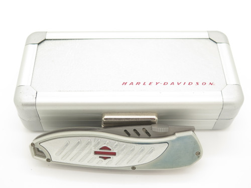 Harley Davidson Fred Carter Design 4.325" Folding Pocket Knife with Display Case