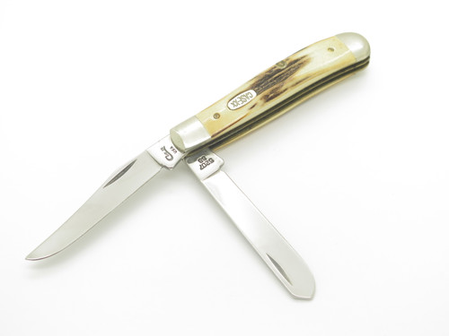 Vintage 1998 Case XX 5207 Mini Trapper Stag Handle Folding Pocket Knife