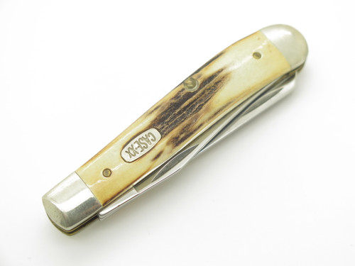 Vintage 1998 Case XX 5207 Mini Trapper Stag Handle Folding Pocket Knife