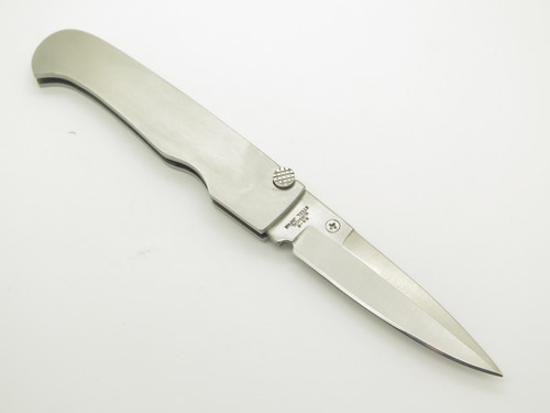 Vintage 1980s Rigid Seizo Imai Seki Japan Folding Top Lock Knife Abalone Inlay