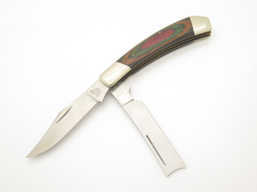 Vintage Frost Cutlery Japan Trapper Razor Seizo Imai Wood Folding Pocket Knife