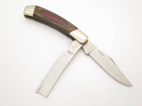 Vintage Frost Cutlery Japan Trapper Razor Seizo Imai Wood Folding Pocket Knife