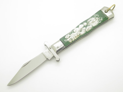 Vintage 1950's Yasuo Imai Seki Japan Swing Guard Green Matador 4" Folding Knife