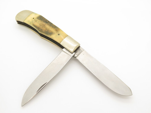 Vtg 1980s Parker Imai Japan Trapper Stag Handle Folding Pocket Knife