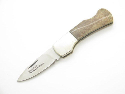 Vintage 1970s Precise Deerslayer Seki Japan Small Folding Hunter Lockback Knife