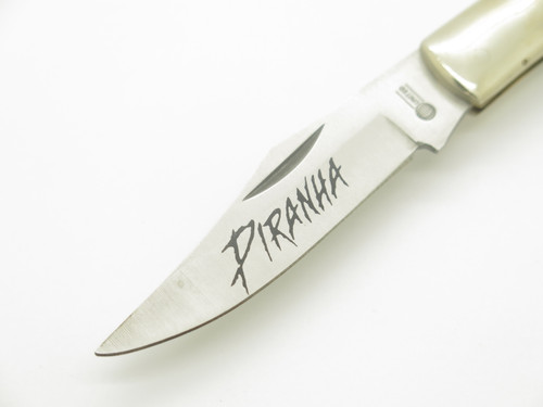 Vintage United UC395 Piranha Seki Japan Stag Lockback Folding Pocket Knife