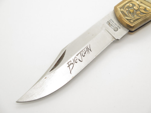 Vintage 1980s Custom United Big John Seki Japan Lockback Folding Hunter Knife