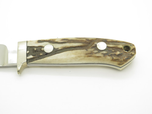 Vintage 1990s A.G. Russell Japan ATS-34 Stag 7.25" Fixed Loveless Hunting Knife