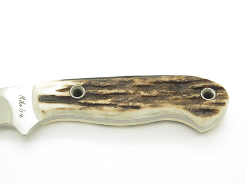 Custom Mike Irie Custom S35VN Stag Fixed 3.875 Blade Hunting Knife