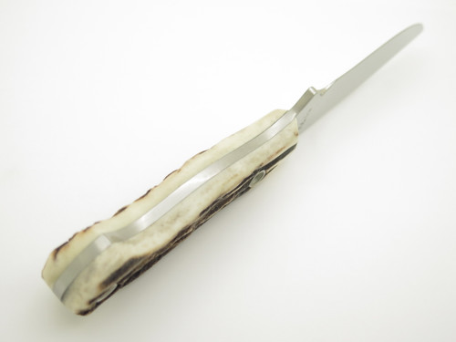 Custom Mike Irie Custom S35VN Stag Fixed 3.875 Blade Hunting Knife