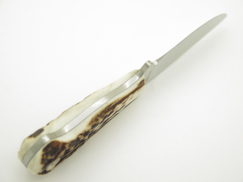 Custom Mike Irie Custom Stag Compact Small Fixed Blade Hunting Knife