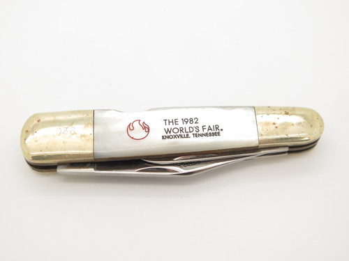 Vintage 1982 Parker Worlds Fair Whittler MOP Pearl Handle Folding Pocket Knife