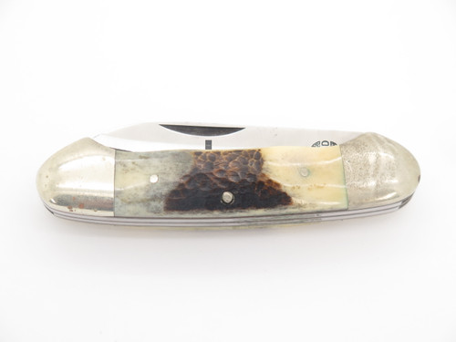 Vintage 1980s United Cutlery Merrimac Canoe Bone Handle Folding Pocket Knife