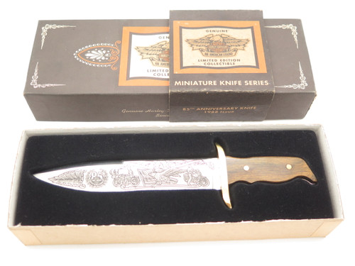 Vintage 1988 Bear MGC Harley-Davidson 85th Anniversary Mini Bowie Fixed Knife