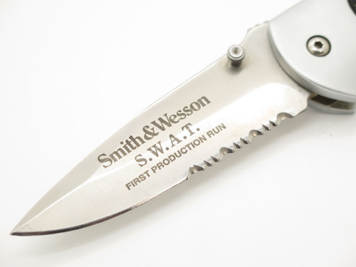 Smith & Wesson First Production Run 4.8" Partially Serrated SWAT Folder Knife